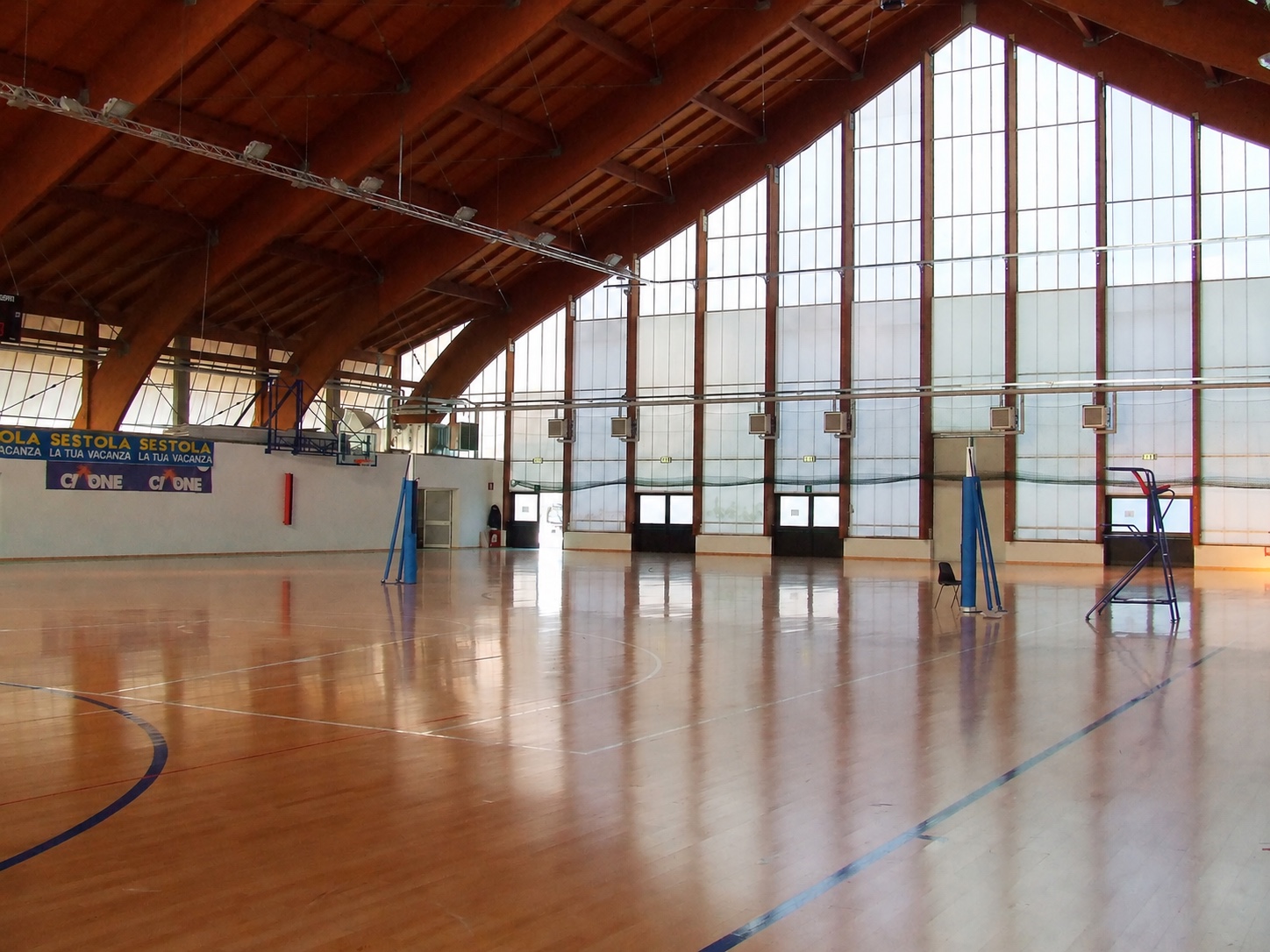 Indoor volleyball courts at the Palazzetto dello Sport
